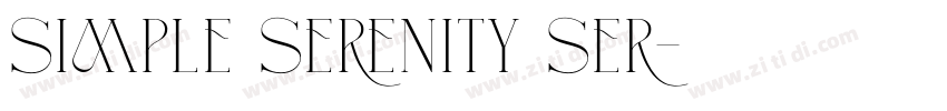Simple Serenity Ser字体转换 Simple Serenity Ser字体转换